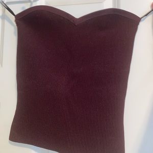 Plum ribbed top